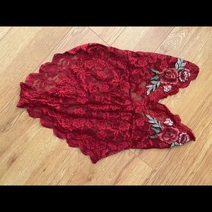 Red Lace bodysuit